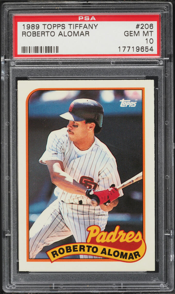 1989 Topps Tiffany Roberto Alomar #206 PSA 10 GEM MINT