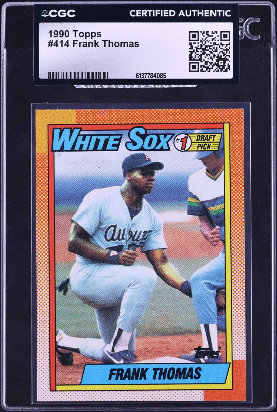 1990 Topps Frank Thomas ROOKIE #414 CGC AUTH