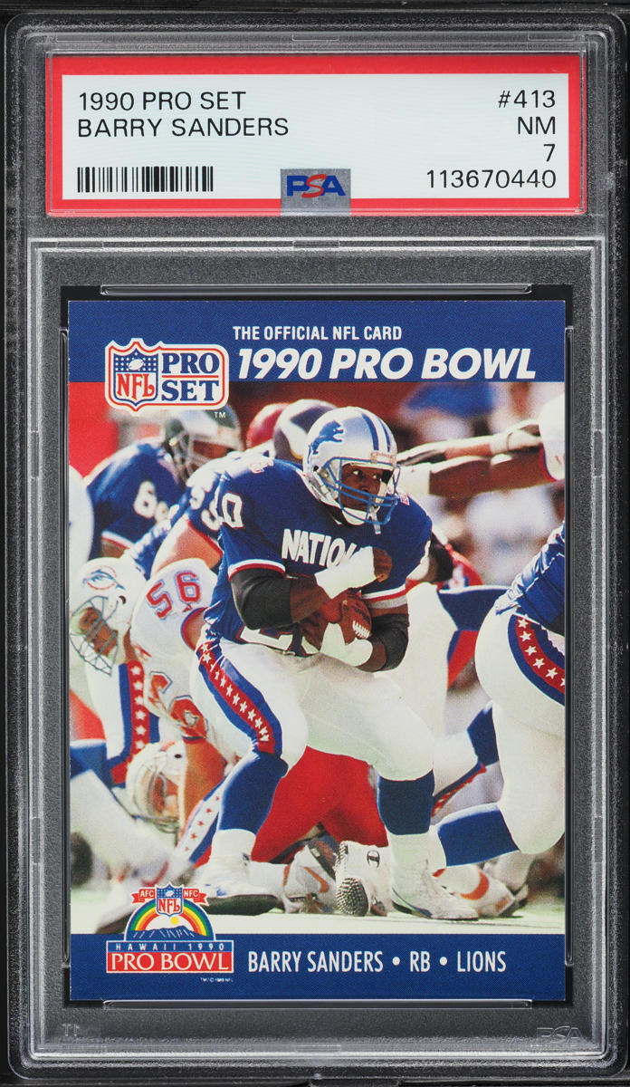 1990 Pro Set Football Barry Sanders #413 PSA 7 NRMT