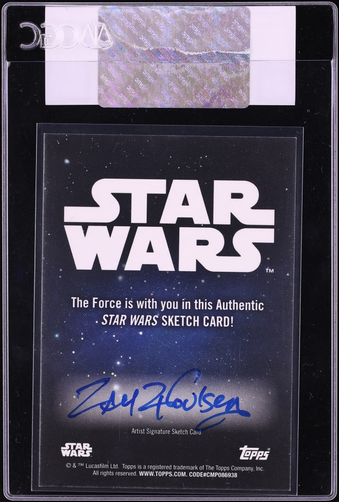 2024 Topps Star Wars Sketch Cards The Mandalorian Zach Woolsey AUTO 1/1 CGC AUTH - Photo 2