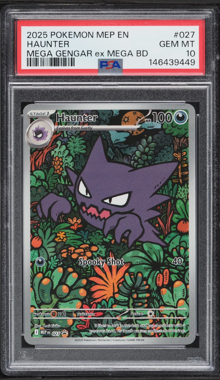 2025 Pokemon Mega Evolution Promo Gengar ex Battle Deck Full Art Haunter #27 PSA 10 GEM MINT