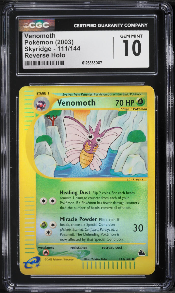 2003 Pokemon Skyridge Reverse Holo Venomoth #111 CGC 10 GEM MINT