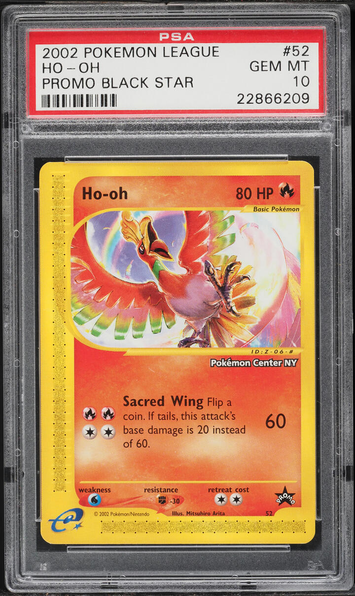 2002 Pokemon Black Star Promo Center New York Ho-Oh #52 PSA 10 GEM MINT