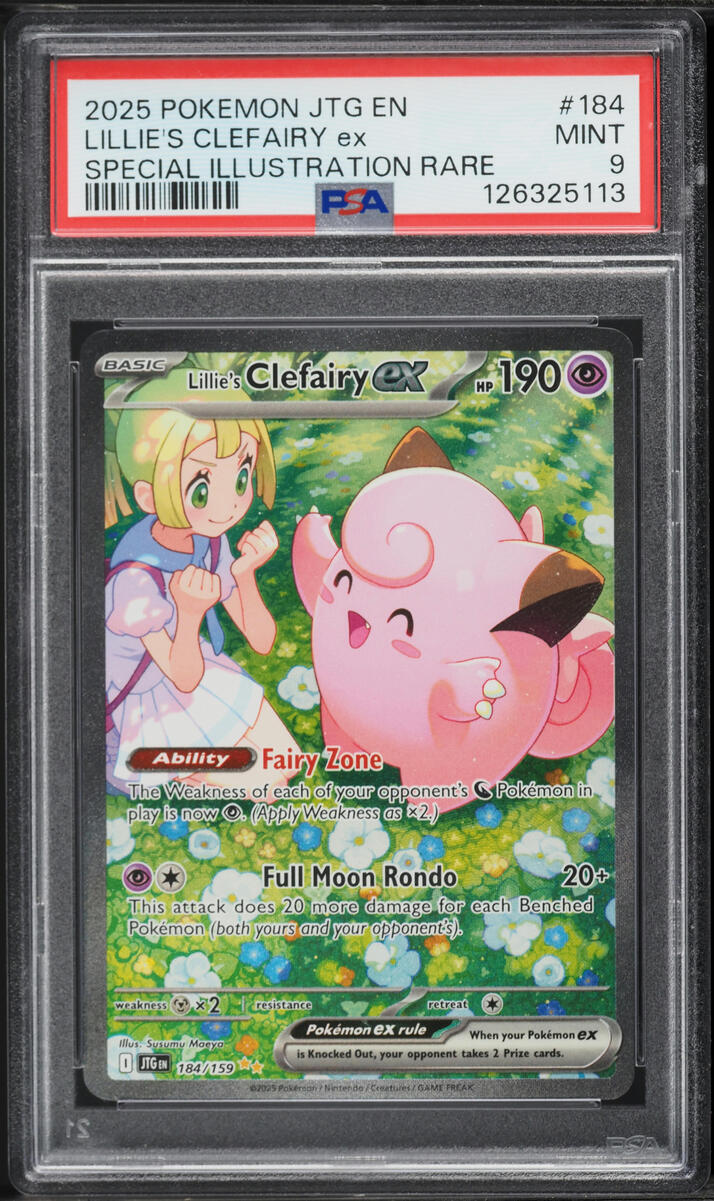 2025 Pokemon Scarlet & Violet Journey Together SIR Lillie's Clefairy ex #184 PSA 9 MINT