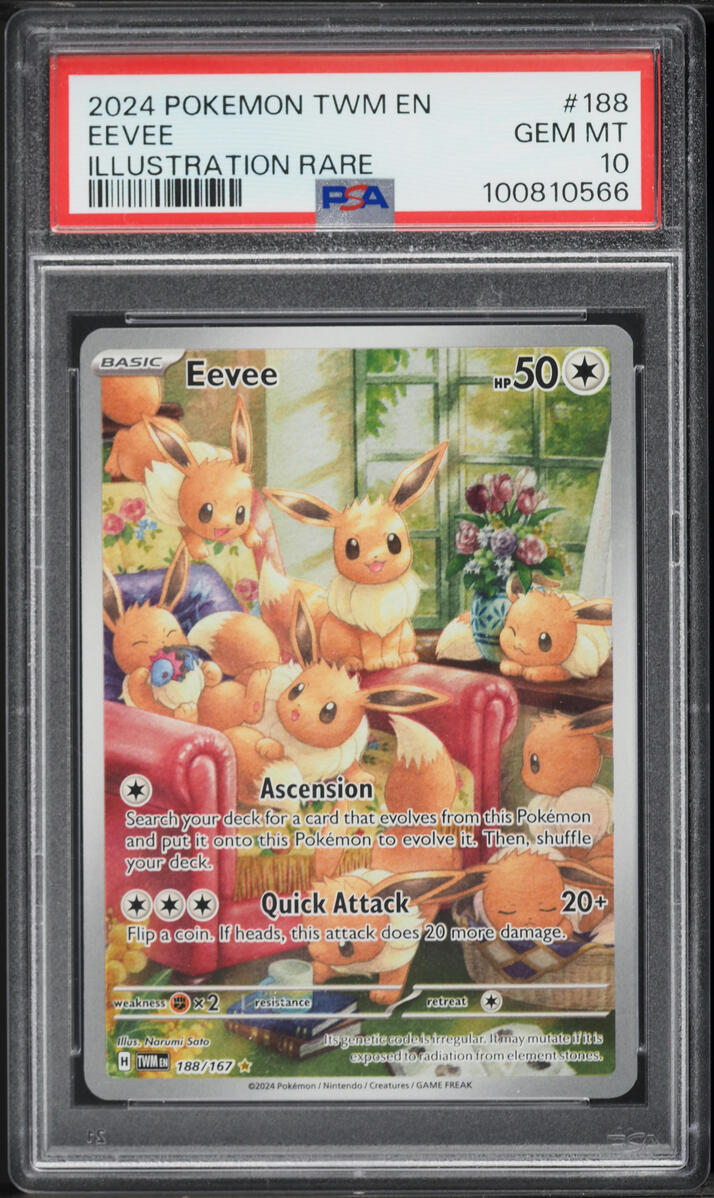 2024 Pokemon Scarlet & Violet Twilight Masquerade IR Eevee #188 PSA 10 GEM MINT