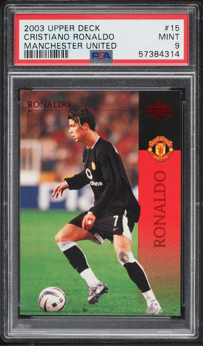 2003 Upper Deck Manchester United Cristiano Ronaldo ROOKIE #15 PSA 9 MINT