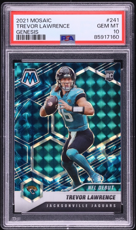 2021 Panini Mosaic Genesis Trevor Lawrence ROOKIE #241 PSA 10 GEM MINT