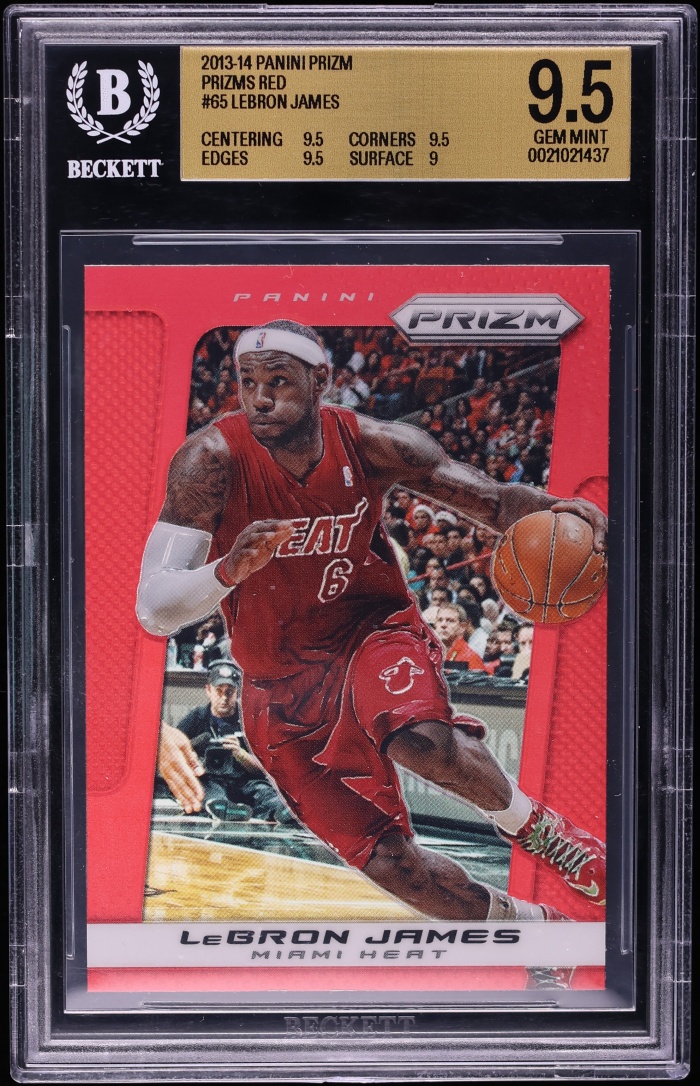 2013 Panini Prizm Red LeBron James #65 BGS 9.5 GEM MINT