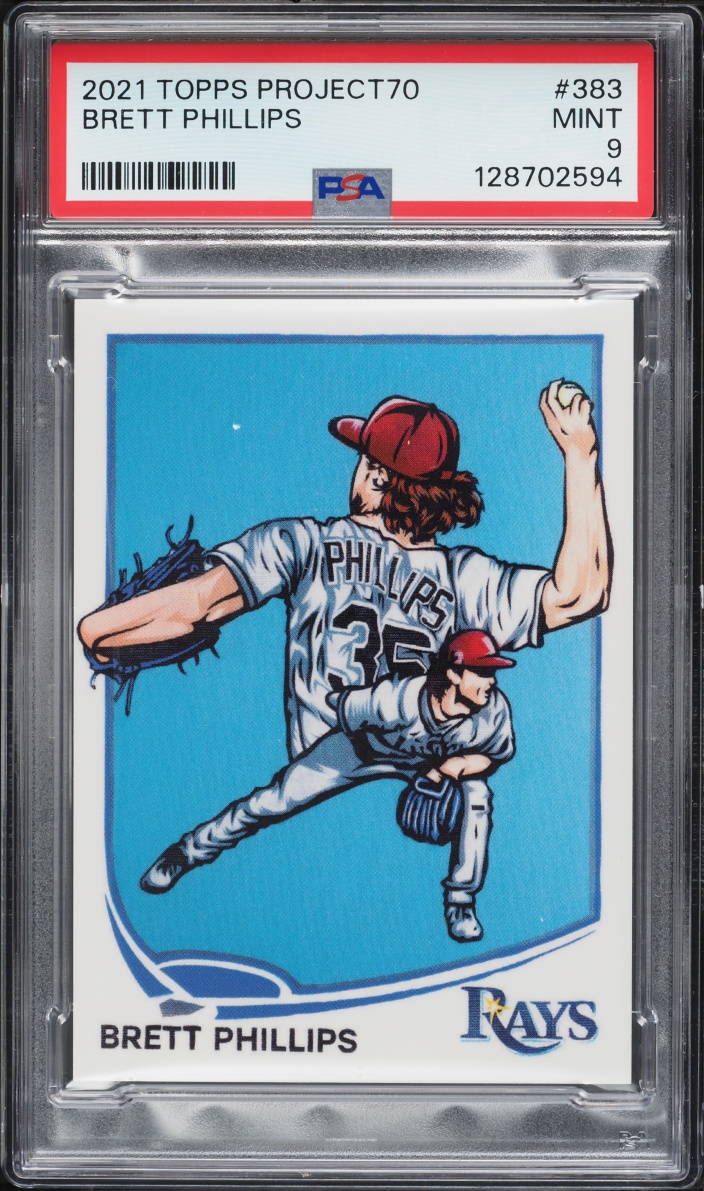 2021 Topps Project 70 By Blake Jamieson Brett Phillips #383 PSA 9 MINT