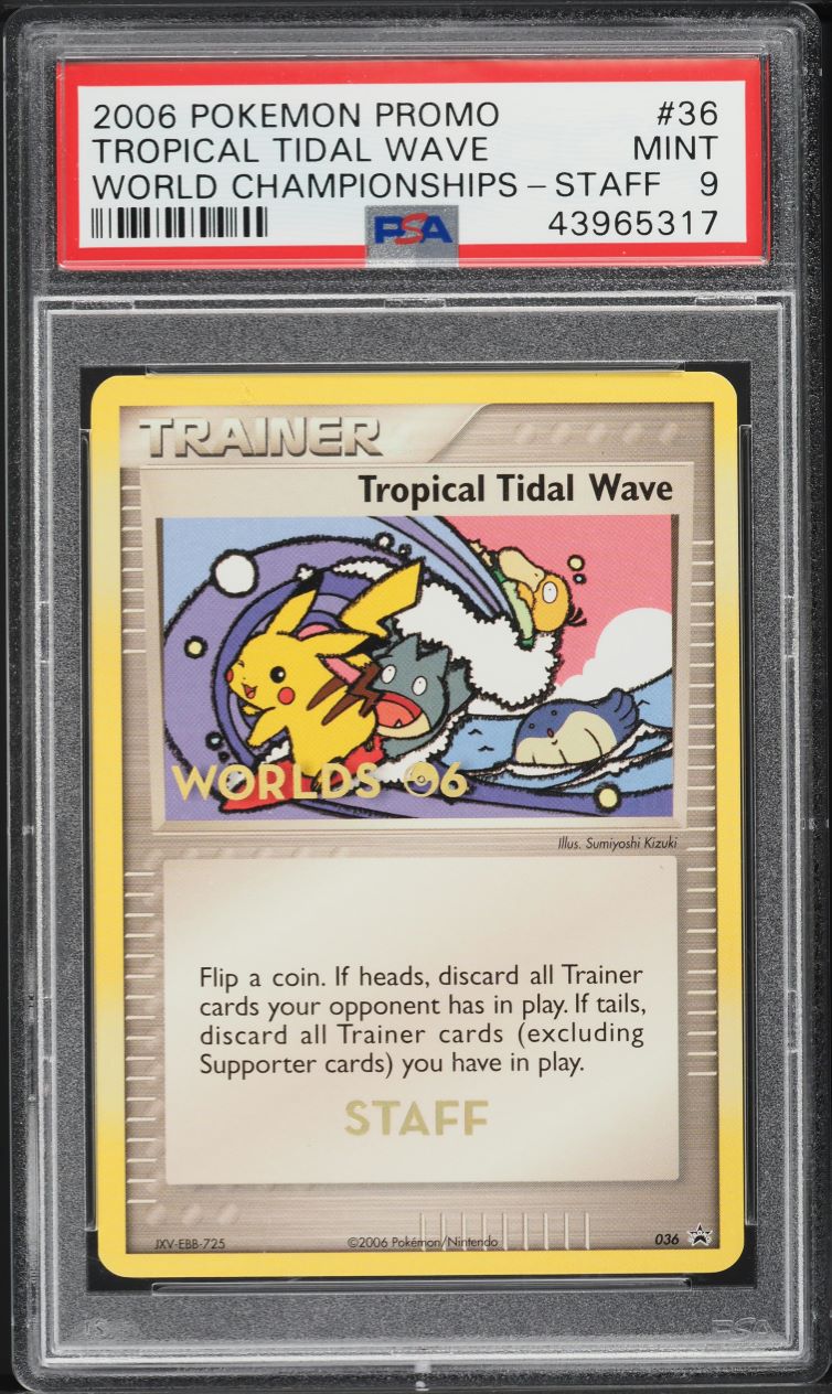 2006 Pokemon World Championships Promo Staff Tropical Tidal Wave #36 PSA 9 MINT
