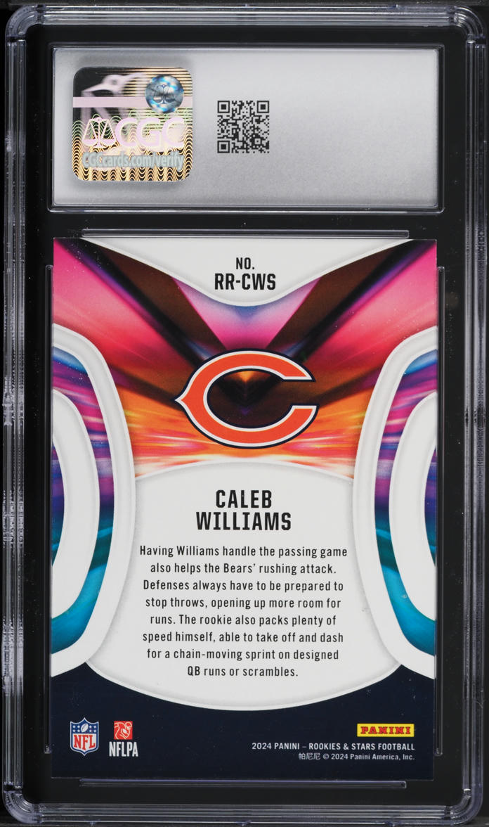 2024 Panini Rookies & Stars Rush Caleb Williams ROOKIE #RR-CWS CGC 8 NM-MT