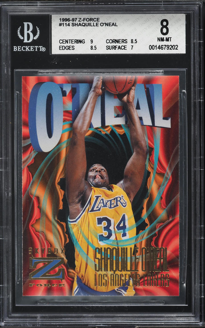 1996 Skybox Z-Force Shaquille O'Neal #114 BGS 8 NM-MT