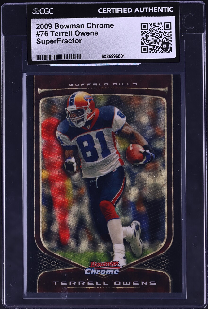 2009 Bowman Chrome Superfractor Terrell Owens 1/1 #76 CGC AUTH