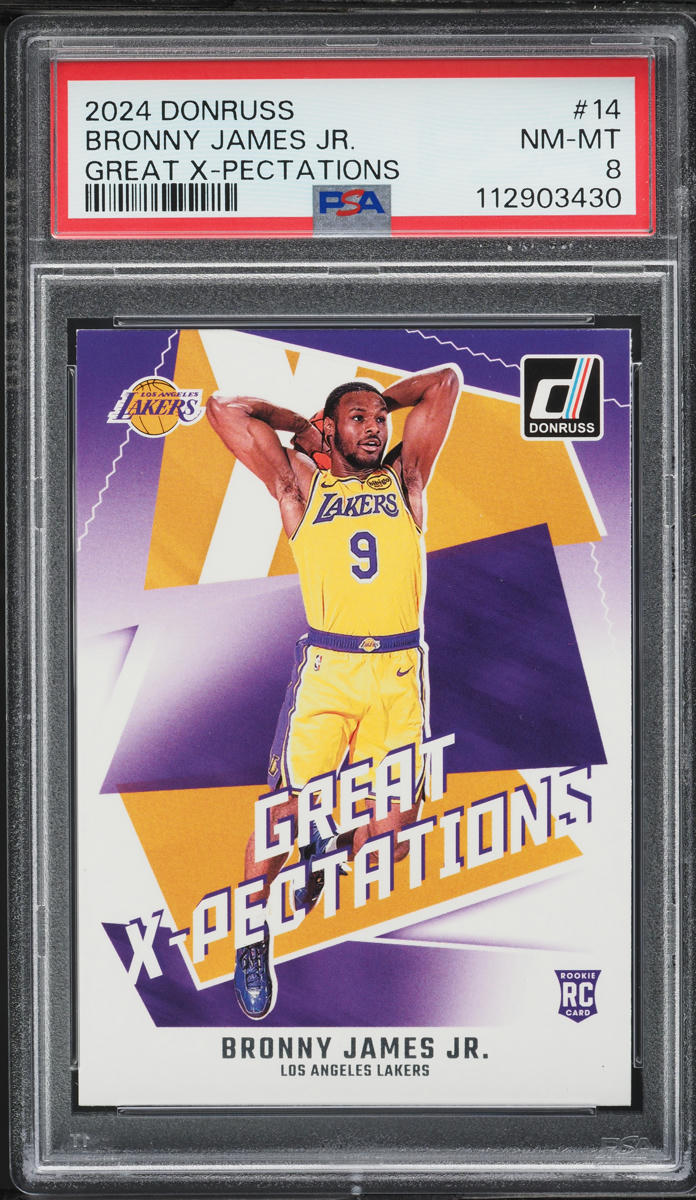 2024 Donruss Great X-Pectations Bronny James Jr. ROOKIE #14 PSA 8 NM-MT