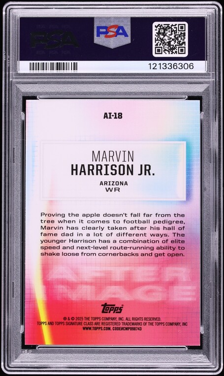 2024 Topps Signature Class After Image Marvin Harrison Jr ROOKIE #AI-18 PSA 10 GEM MINT