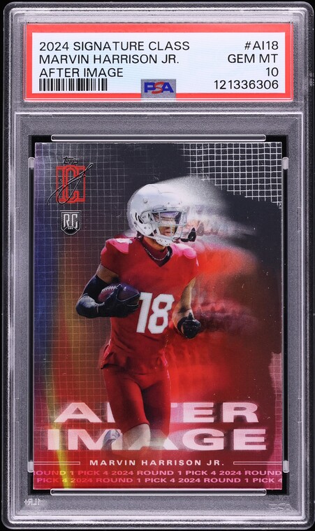 2024 Topps Signature Class After Image Marvin Harrison Jr ROOKIE #AI-18 PSA 10 GEM MINT