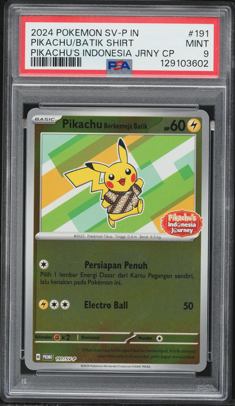 2024 Pokemon SV Black Star Promo World Championships Pikachu #190
