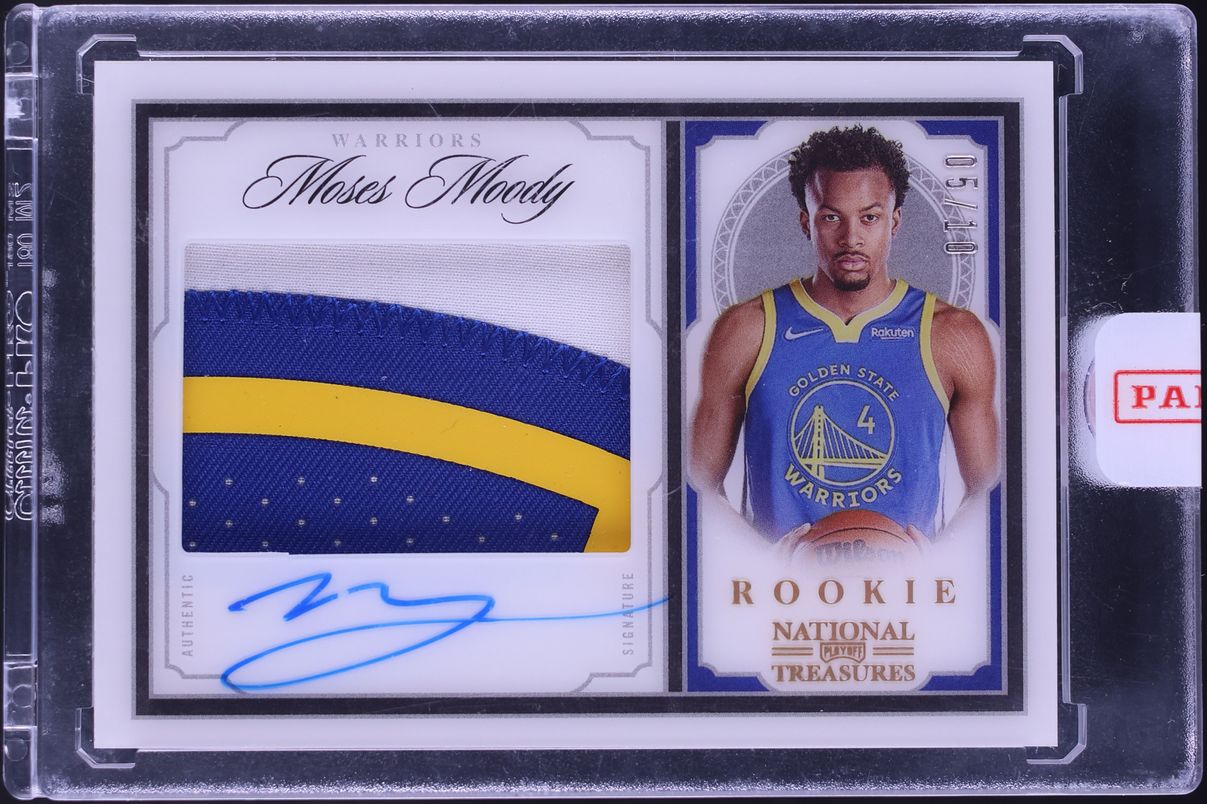 2021 National Treasures Crossover '09 Gold Moses Moody ROOKIE PATCH AUTO /10 #104