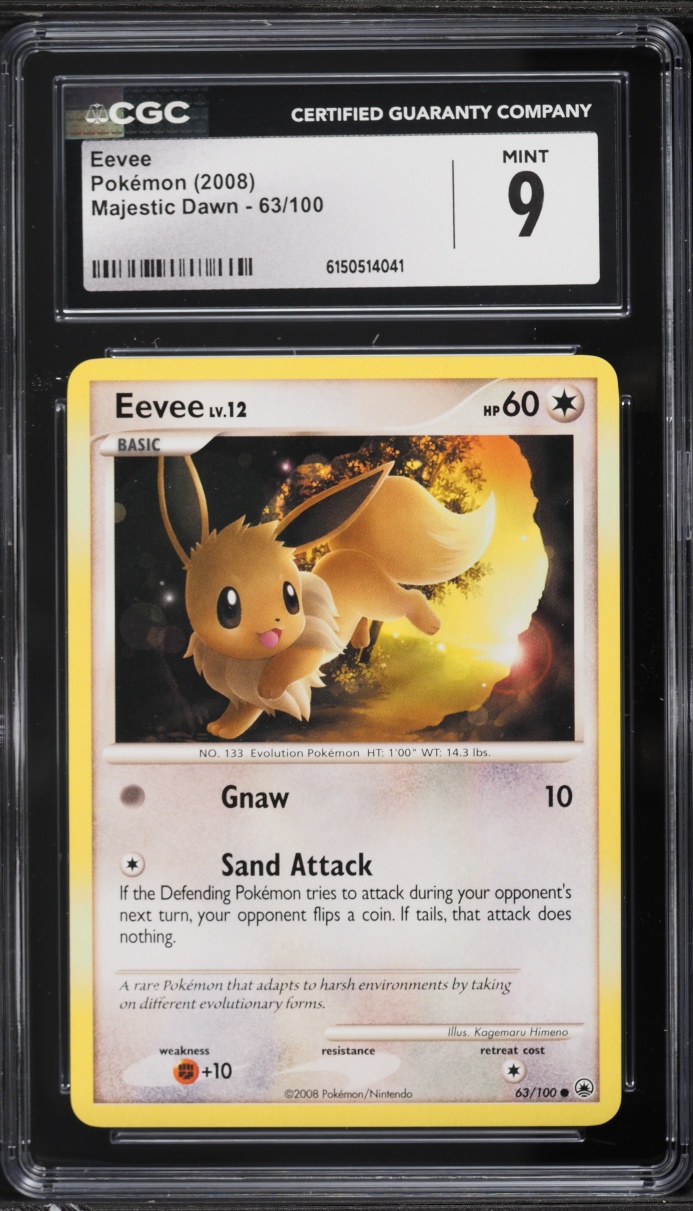 2008 Pokemon Diamond & Pearl Majestic Dawn Eevee #63 CGC 9 MINT