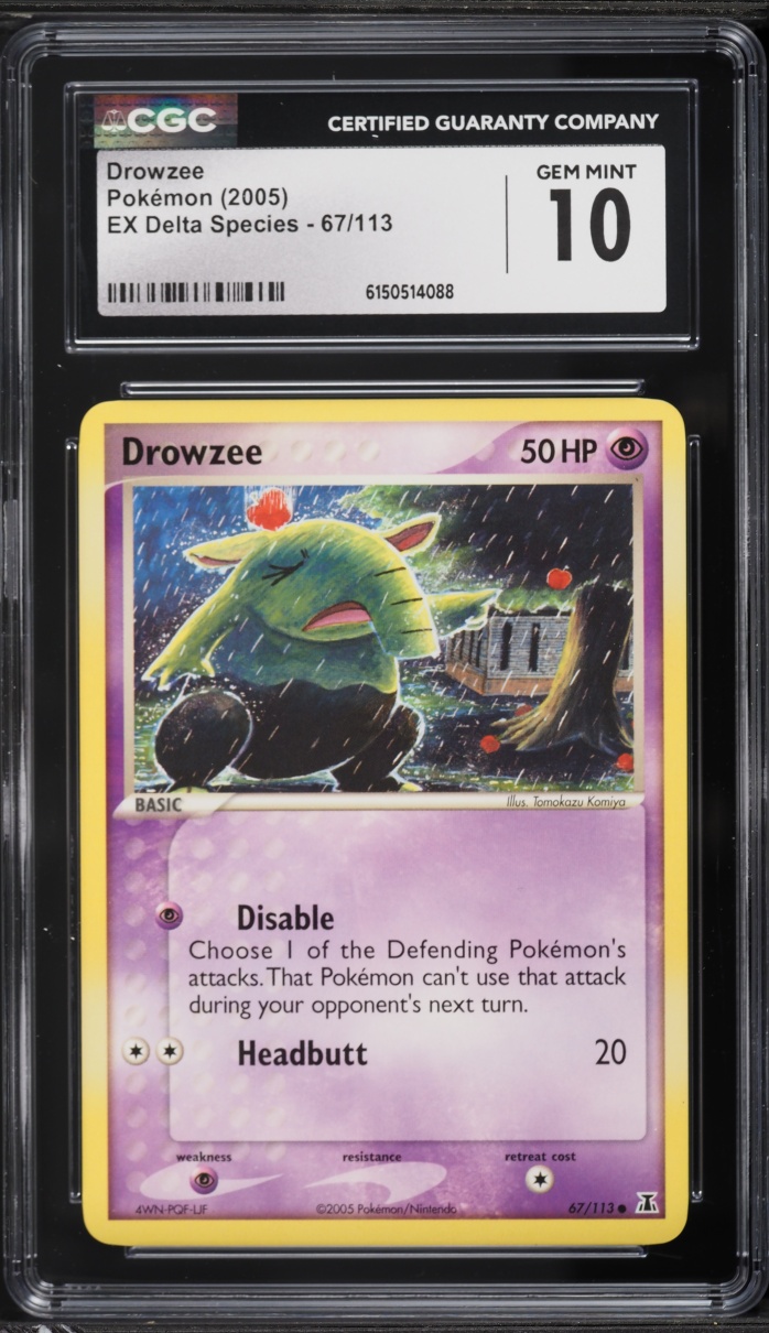 2005 Pokemon EX Delta Species Drowzee #67 CGC 10 GEM MINT