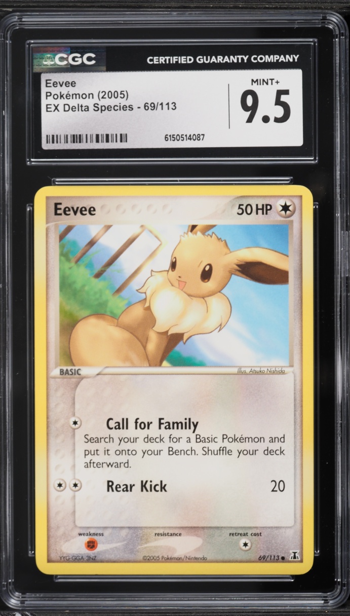 2005 Pokemon EX Delta Species Eevee #69 CGC 9.5 MINT+