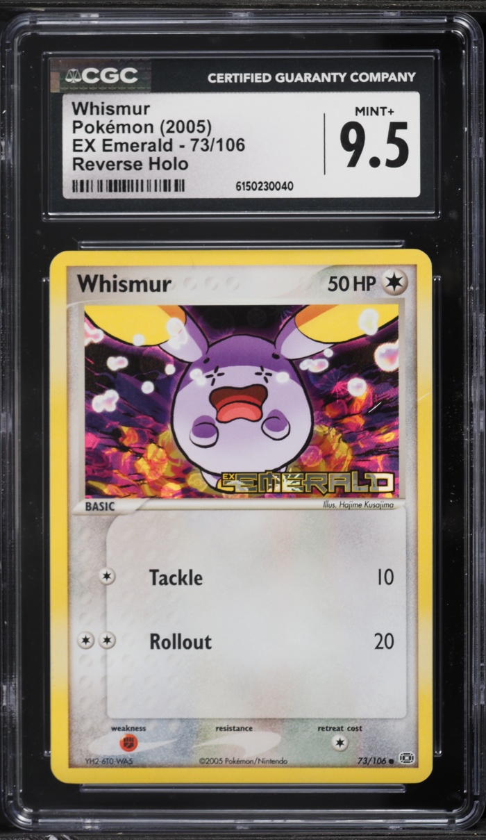 2005 Pokemon EX Emerald Reverse Holo Whismur #73 CGC 9.5 MINT+
