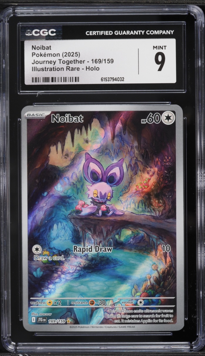 2025 Pokemon Scarlet & Violet Journey Together IR Noibat #169 CGC 9 MINT