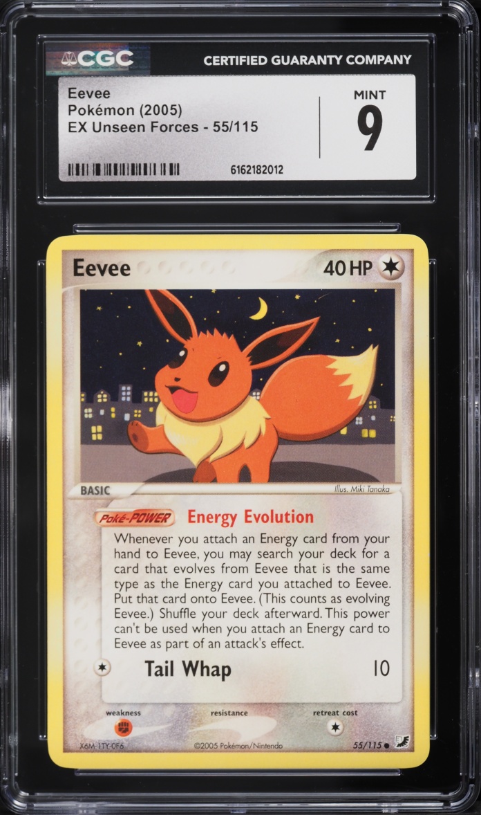 2005 Pokemon EX Unseen Forces Eevee #55 CGC 9 MINT
