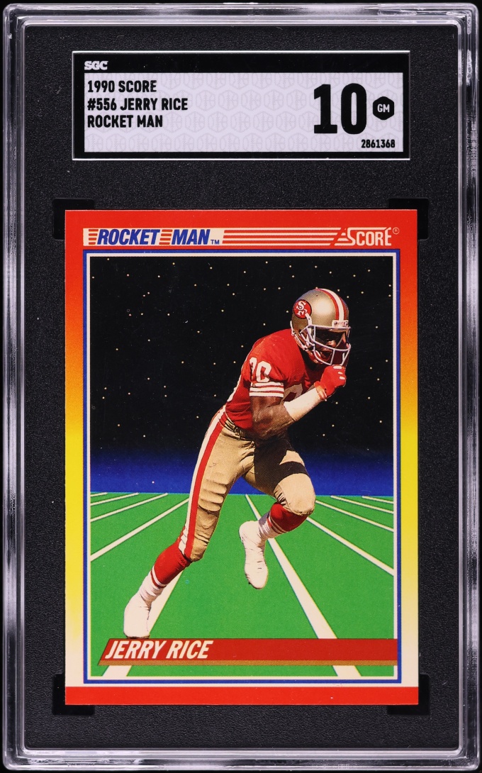 1990 Score Rocket Man Jerry Rice #556 SGC 10 GEM MINT