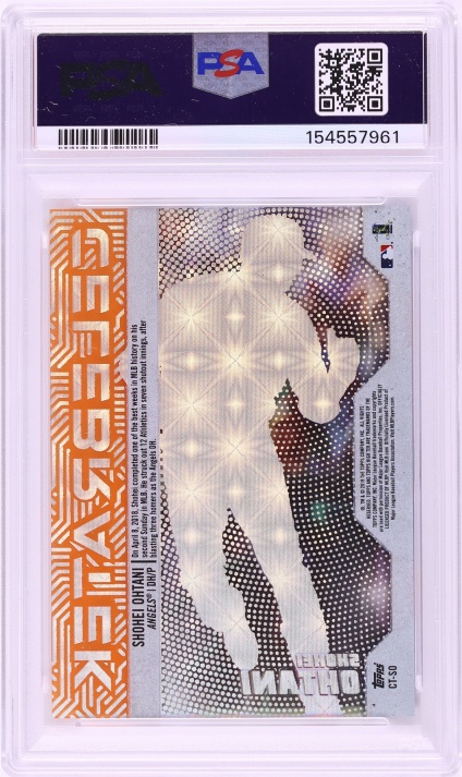 2019 Topps High Tek Celebratek Orange Shohei Ohtani /25 #CT-SO PSA 8 NM-MT