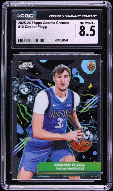 2025 Topps Chrome Cosmic Cooper Flagg ROOKIE #12 CGC 8.5 NM-MT+