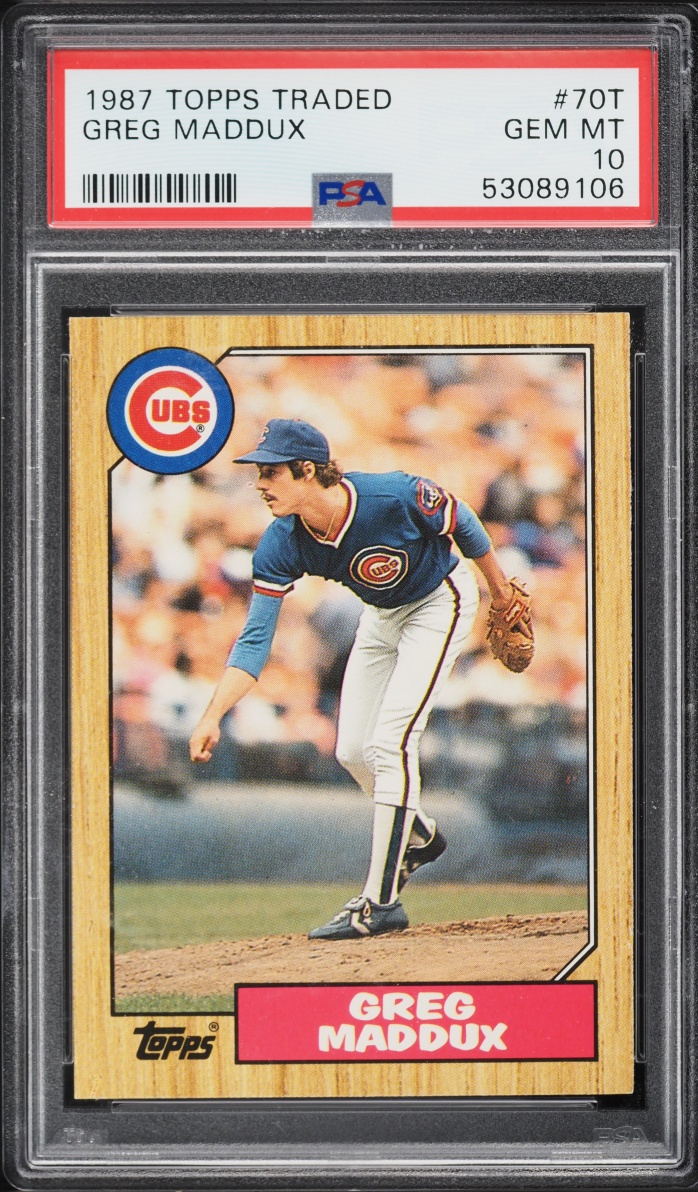 1987 Topps Traded Greg Maddux ROOKIE #70T PSA 10 GEM MINT