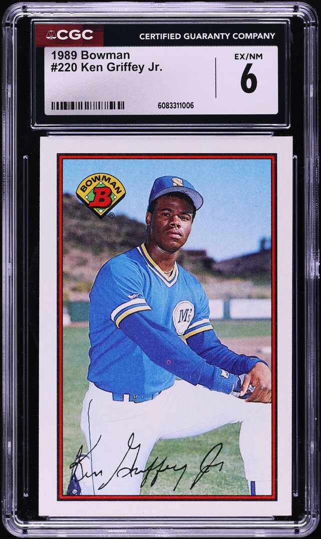 1989 Bowman Ken Griffey Jr. ROOKIE #220 CGC 6 EXMT
