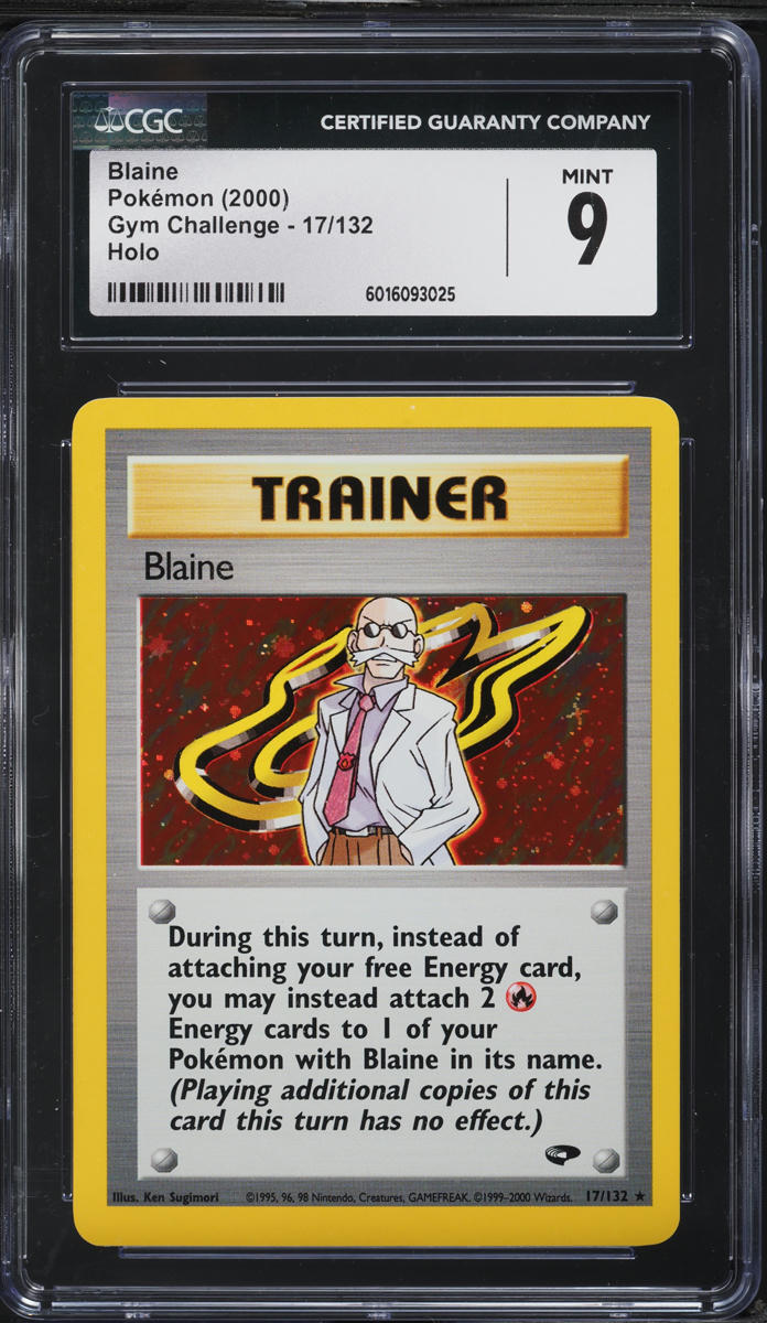 2000 Pokemon Gym Challenge Holo Blaine #17 CGC 9 MINT