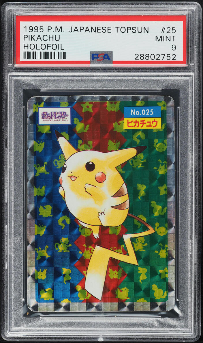 1997 Pokemon Japanese Topsun Prism Pikachu #25 PSA 9 MINT
