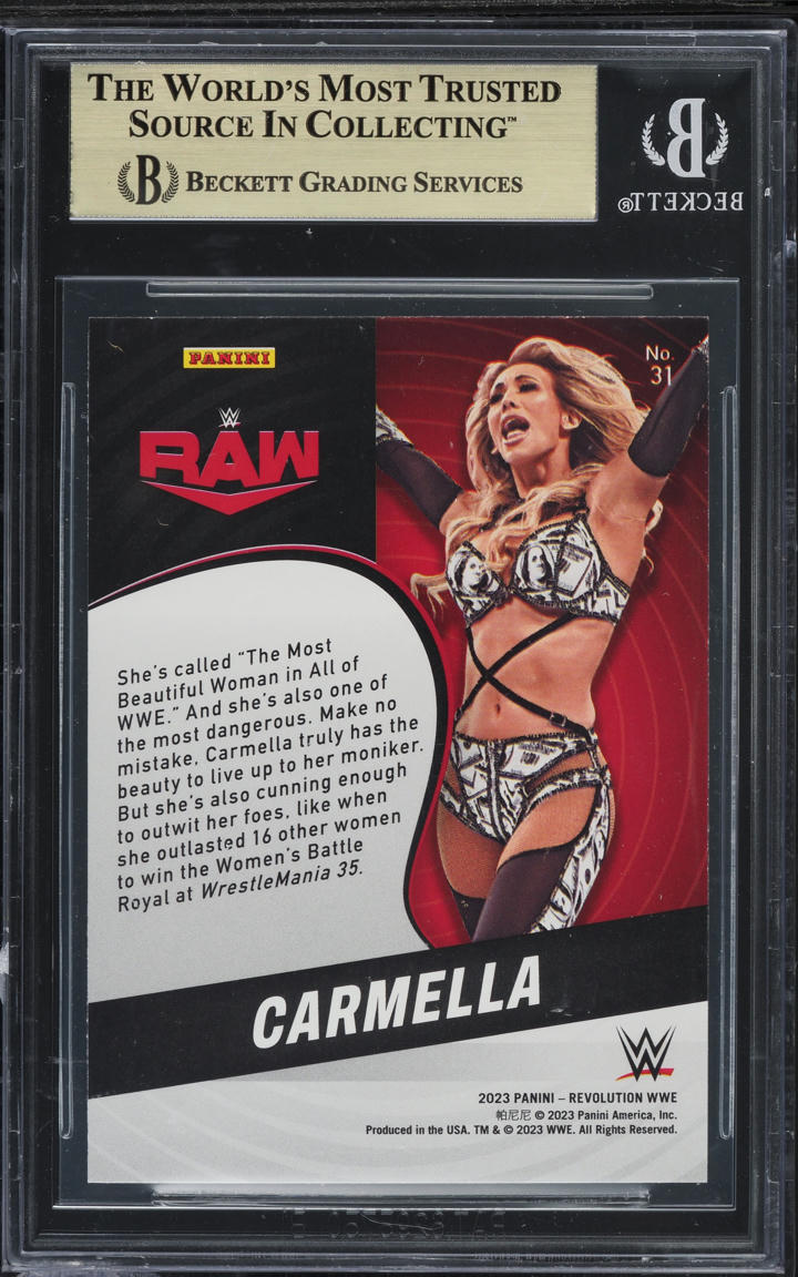 2023 Panini Revolution WWE Carmella #31 BGS 9.5 GEM MINT
