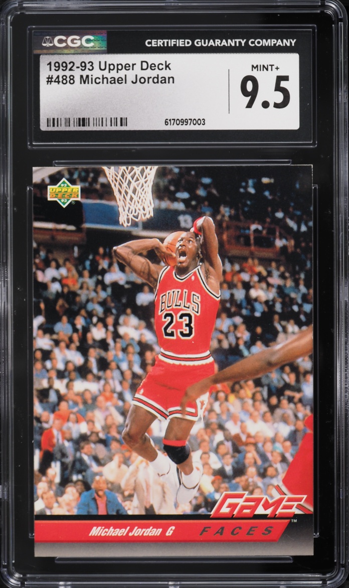 1992 Upper Deck Game Faces Michael Jordan #488 CGC 9.5 MINT+