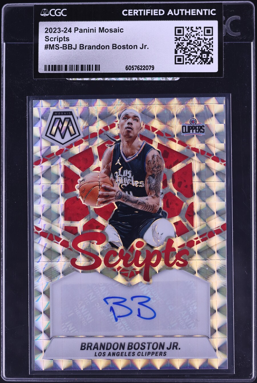 2023 Panini Mosaic Scripts Brandon Boston Jr. AUTO #MS-BBJ CGC AUTH