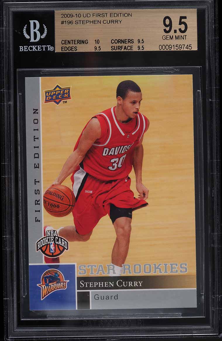2009 Upper Deck Basketball Stephen Curry ROOKIE #234 PSA 9 MINT on