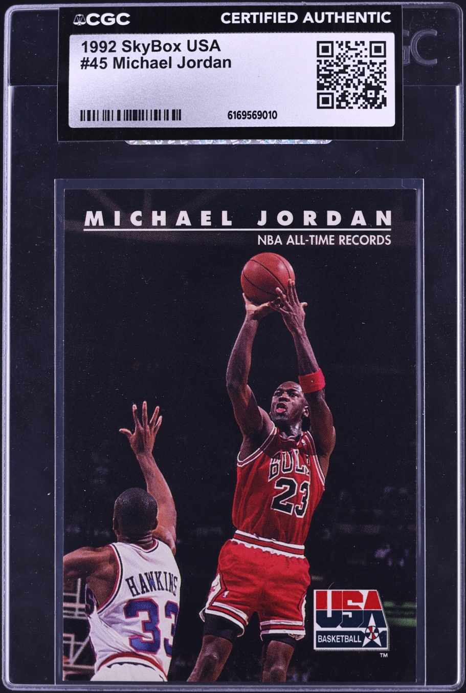 1992 Skybox USA Basketball Michael Jordan #45 CGC AUTH