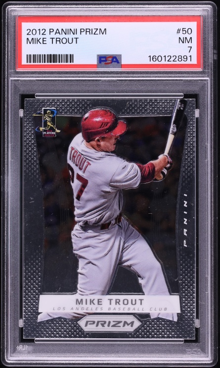 2012 Panini Prizm Mike Trout ROOKIE #50 PSA 7 NRMT