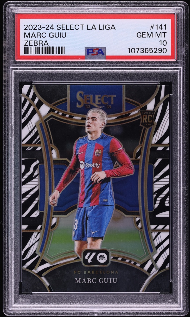 2023 Select La Liga Mezzanine Zebra Marc Guiu ROOKIE /25 #141 PSA 10 GEM MINT - Photo 1