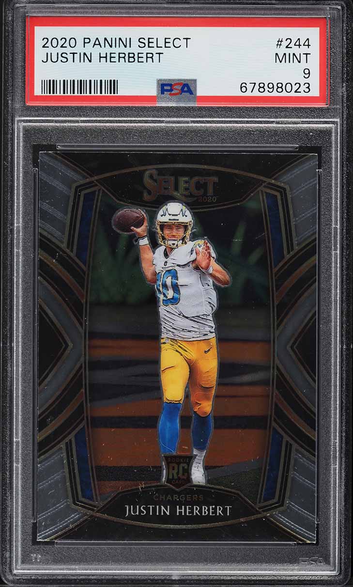 2020 Select Club Level Justin Herbert ROOKIE #244 PSA 9 MINT