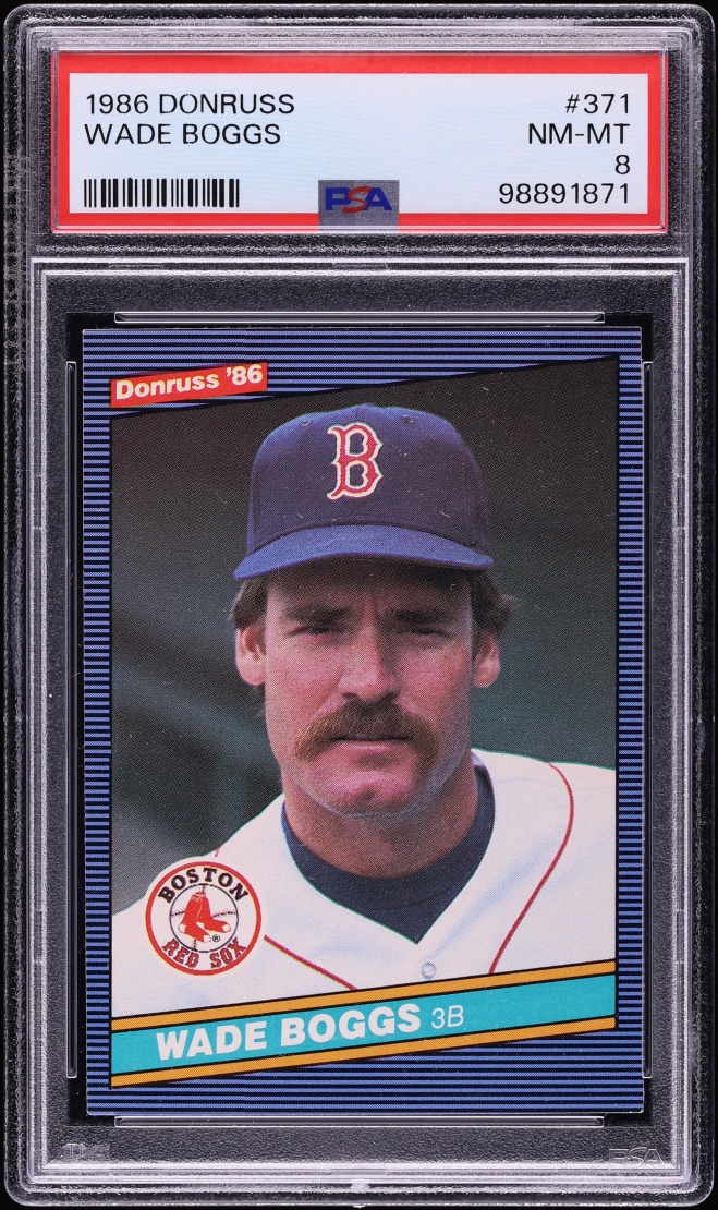 1986 Donruss Wade Boggs #371 PSA 8 NM-MT