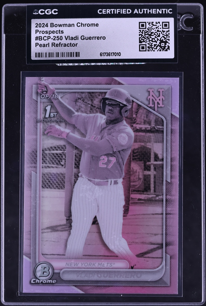 2024 Bowman Chrome Pearl Refractor Vladi Guerrero PROSPECT #BCP-250 CGC AUTH