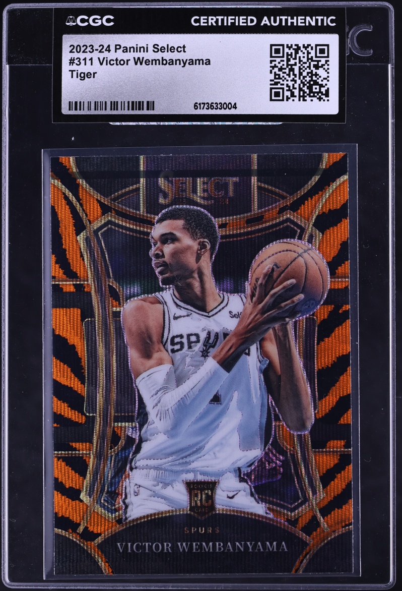 2023 Select Mezzanine Tiger Prizm Victor Wembanyama ROOKIE #311 CGC AUTH