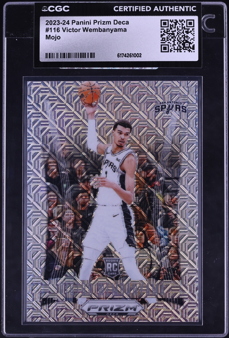 2023 Panini Prizm Deca Mojo Victor Wembanyama ROOKIE /25 #116 CGC AUTH
