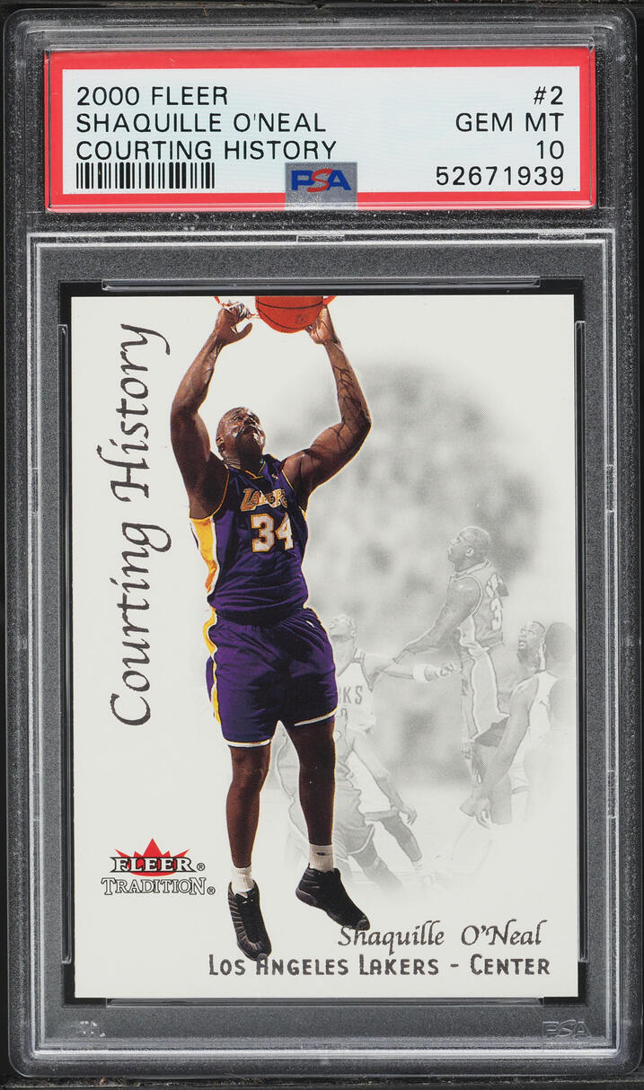 2000 Fleer Courting History Shaquille O'Neal #2 PSA 10 GEM MINT - Photo 1