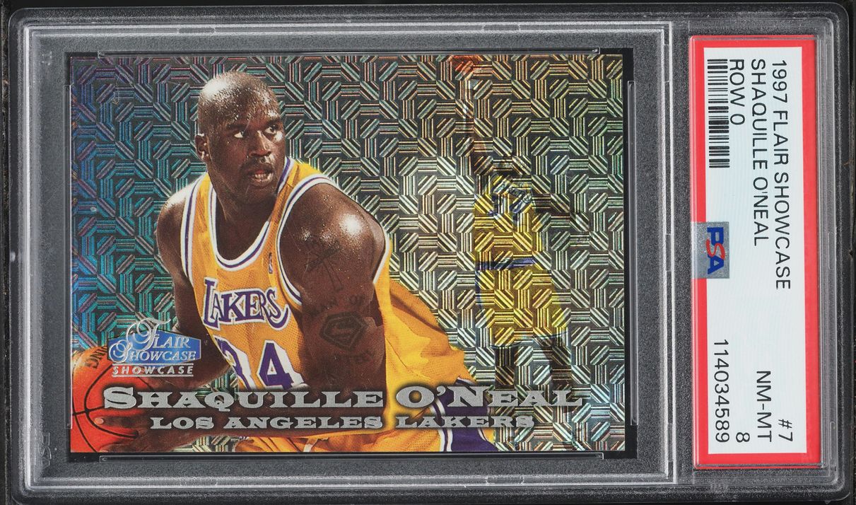 1997 Flair Showcase Row 0 Shaquille O'Neal /250 #7 PSA 8 NM-MT - Photo 1