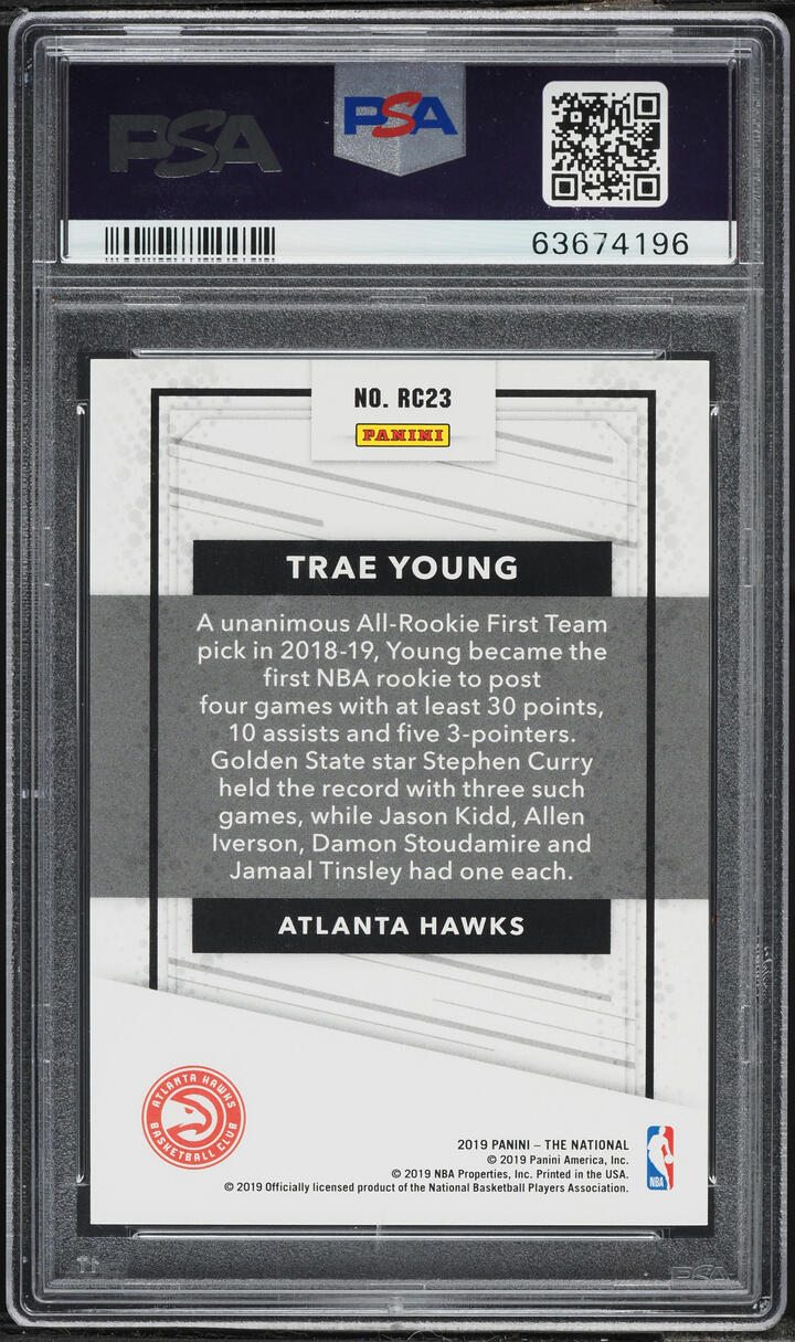 2019 Panini National Convention Hyperplaid Trae Young ROOKIE 1/1 PSA 9 MINT - Photo 2